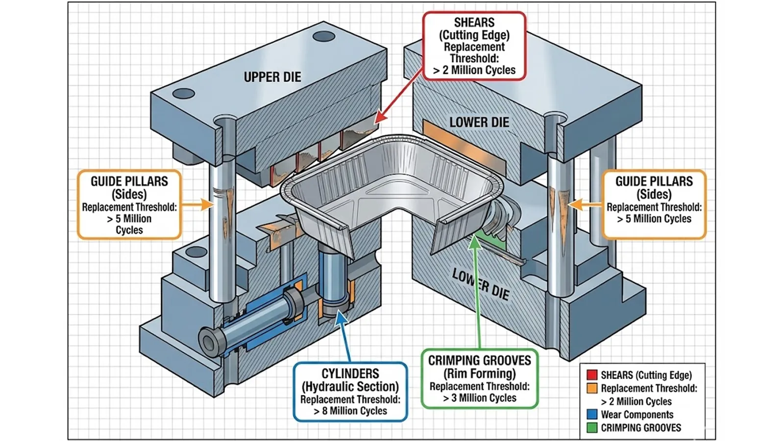 Used Foil Container Machine Inspection Guide | Mold & Clearance Check