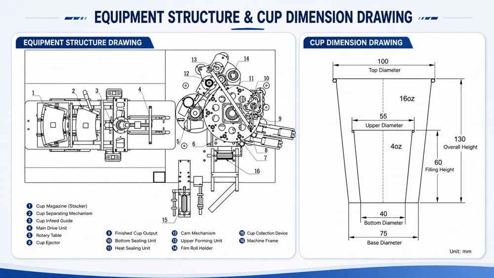 paper cup machine structure