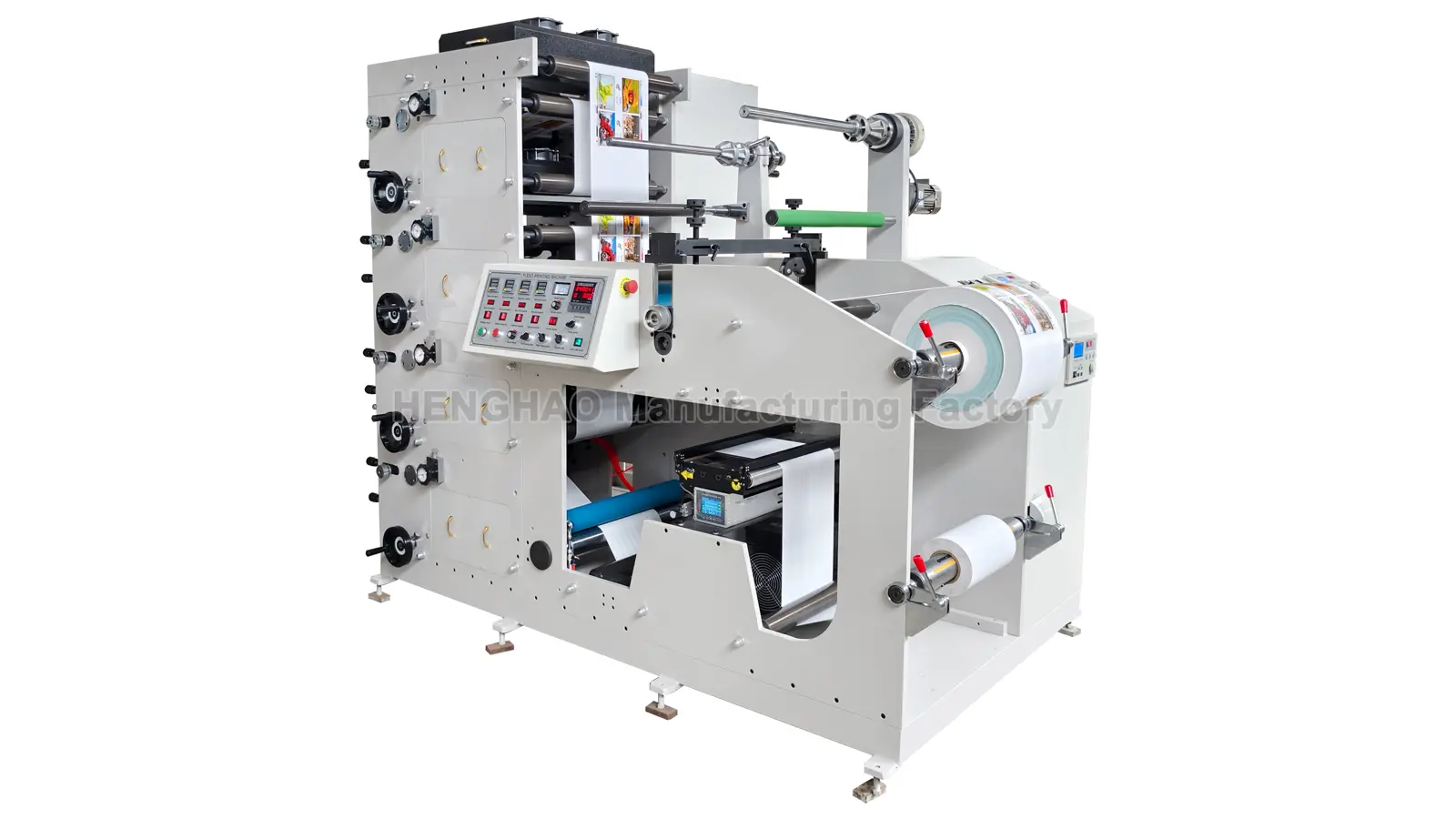 4-Color Stack Flexo Printing Machine - NRY-320A | Narrow Web Label Press Main View