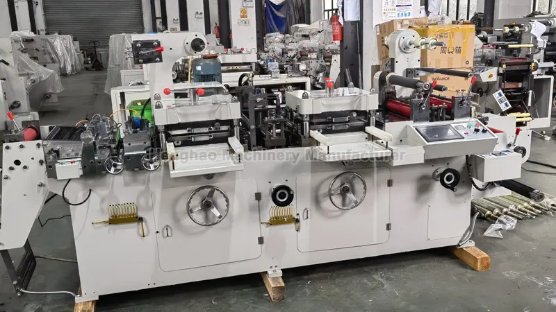 Double Station Flatbed Die Cutter - NMQ-320PS | Hot Stamping & Sheeting Details