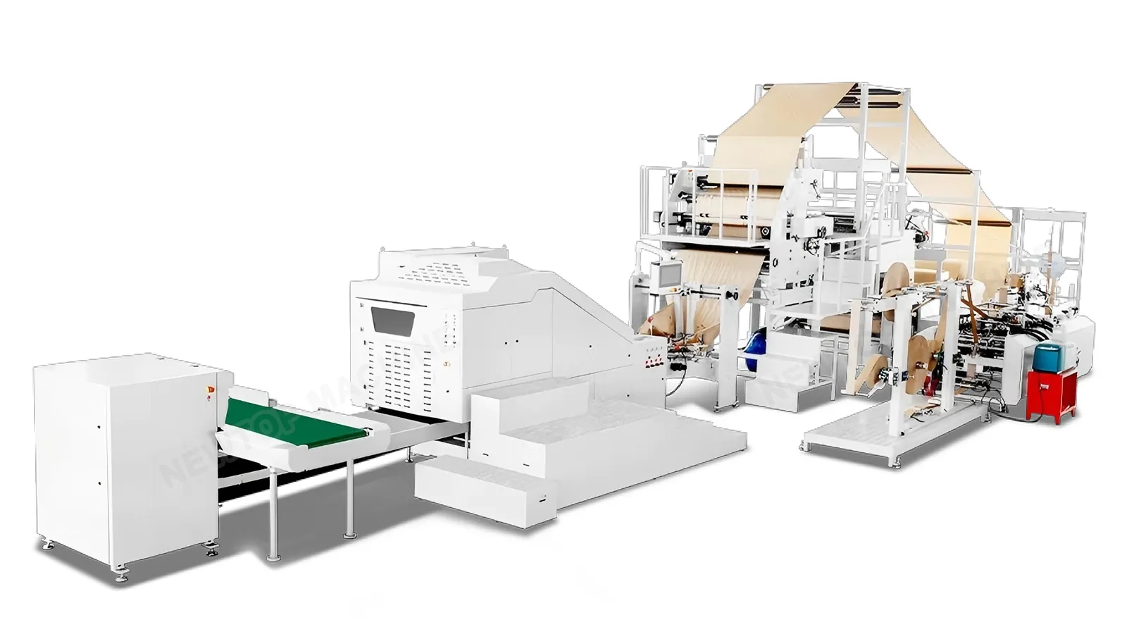 NTPFD-550F Fully Automatic Square Bottom Paper Bag Machine with Flat Handle