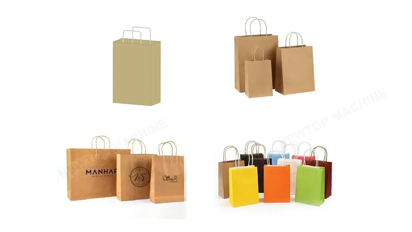 NTPFD-250T Fully Automatic Square Bottom Paper Bag Machine with Twisted Handle Operation