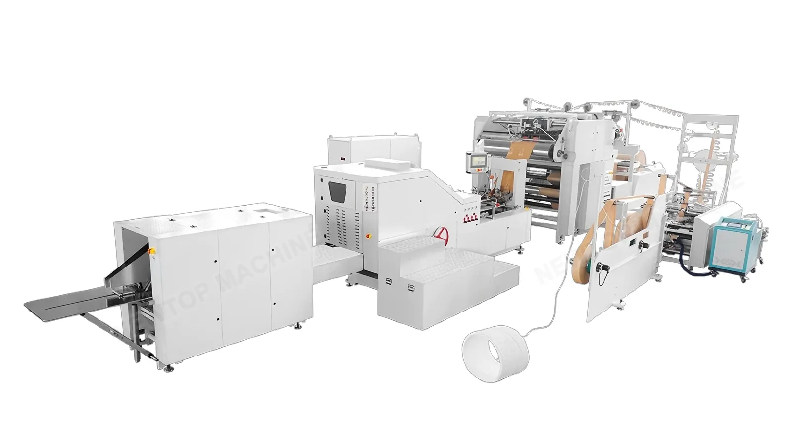 NTPFD-250T Fully Automatic Square Bottom Paper Bag Machine with Twisted Handle