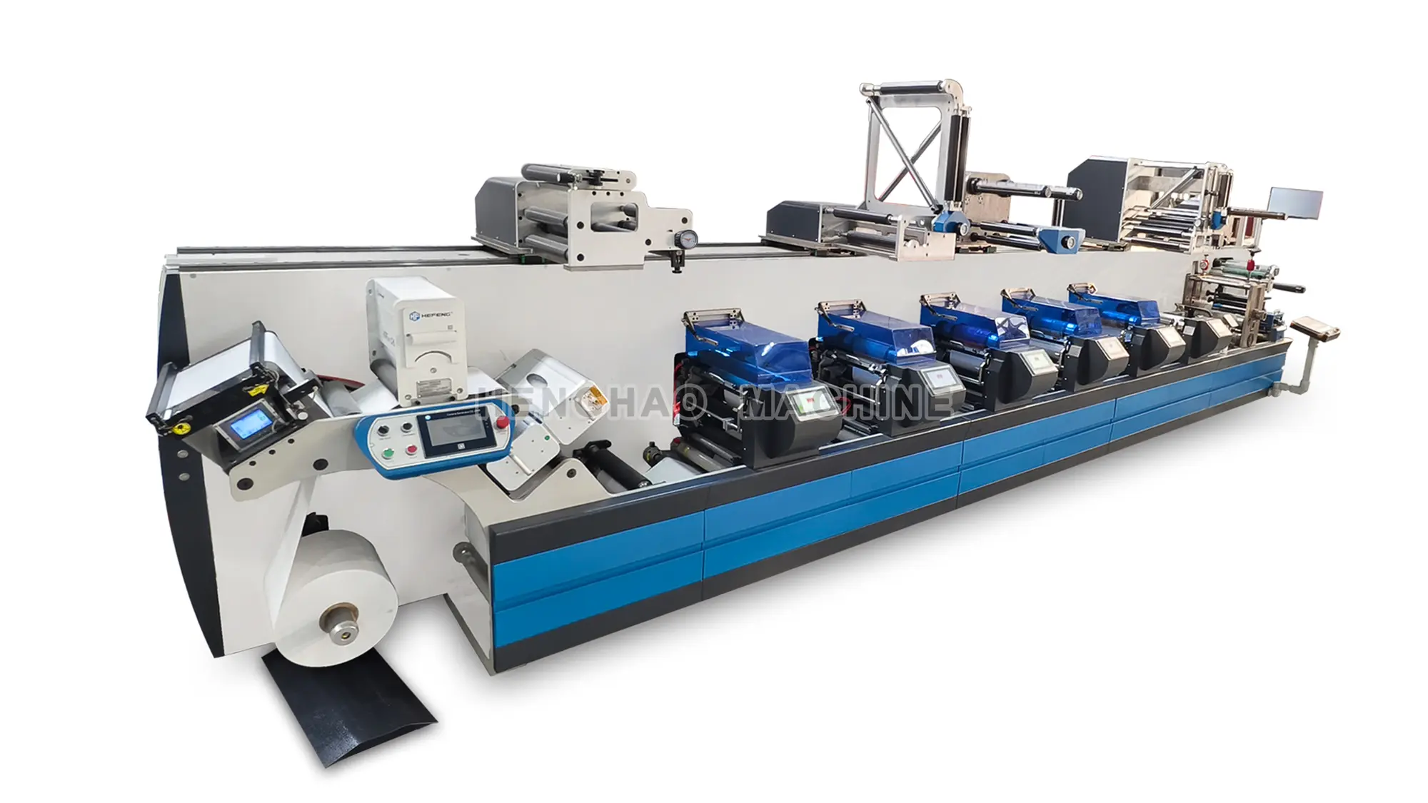 6-Color Unit Type Flexo Press (NJZ-370B) | Servo IML Label Machine Main View
